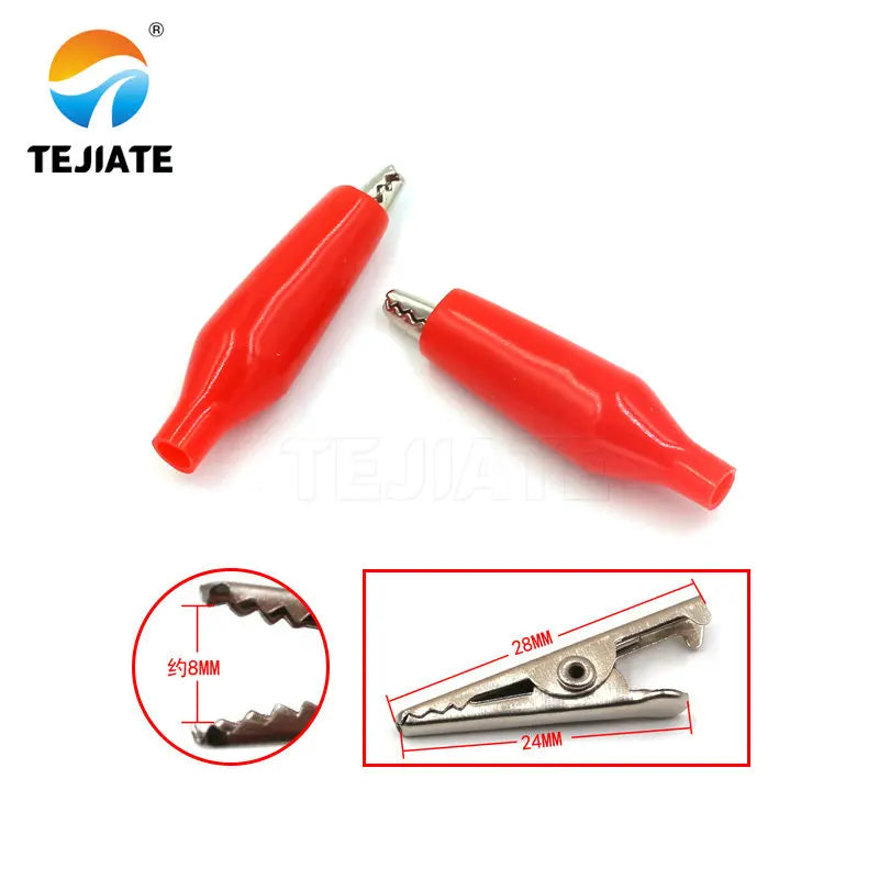 50PCS Alligator Clip Sheath Clip Small Battery Wire Power Clip Grounding Test Clip Large/Medium/Small Test Line