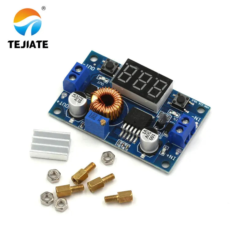 1PCS DC-DC Adjustable Step-down Module Digital-display  5A High-power 75W Better Than 2596 With Voltmeter