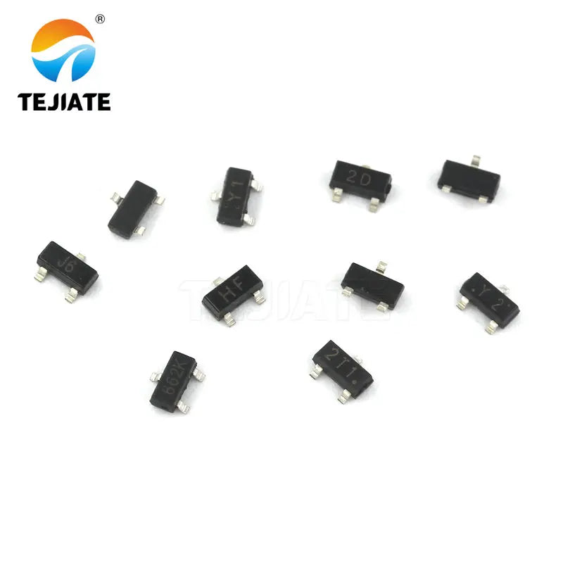 50PCS SMT S8050 SS8550/BAT54S printed J3Y NPN power transistor package SOT-23 S9013/MMBT5401/MMBT2907/BC846B/222A