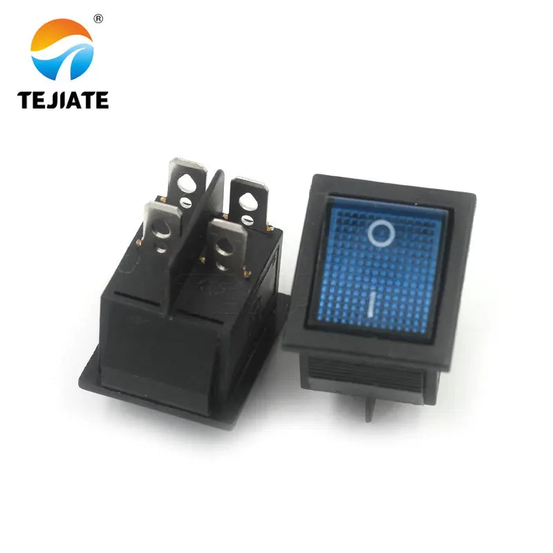 5PCS KCD4 Microswitch Electric Cooker Frying Pan Boat-type Toggle Switch Ship-type Seesaw 4/6 Feet 2/3 Gear Power Button Kit