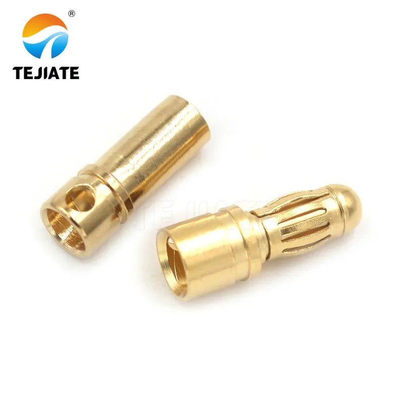 2PCS 2.0 3.5 4.0 5.5MM Banana Plug Aircraft Model 30/45/100A Gold-plated 7U Multi Axis Connector For Electric Model Motor