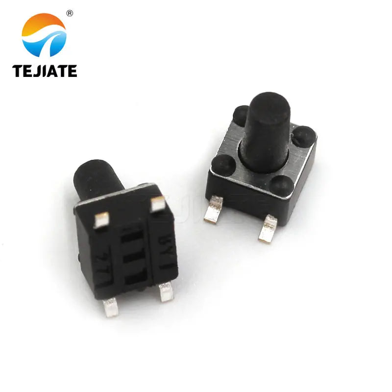 50PCS Touch-key Switch Push Button Switch Vertical/Patch 4 Feet 4.5mm*4.5mm*3.8/4.3/4.5/5/6/7mm Direct Insert Fret Microswitch