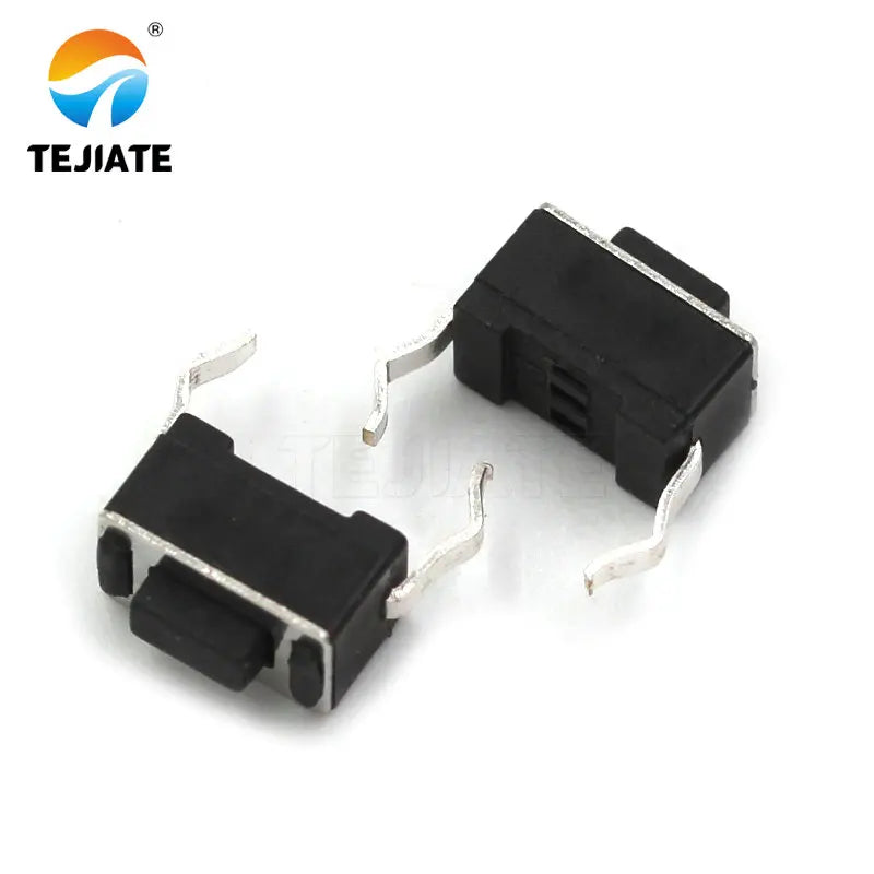 20PCS Patch Direct Insertion Horizontal-type 2 Feet Touch Key Microswitch Copper 2 Foot Side Press Button Switch 3*6*4.3MM