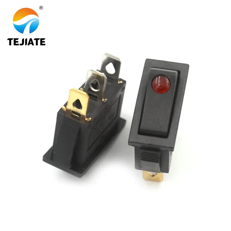 5PCS KCD3 Microswitch Electric Cooker Frying Pan Boat Type Toggle Switch Ship-type Seesaw 2/3 Feet 2/3 Gear Power Button Kit