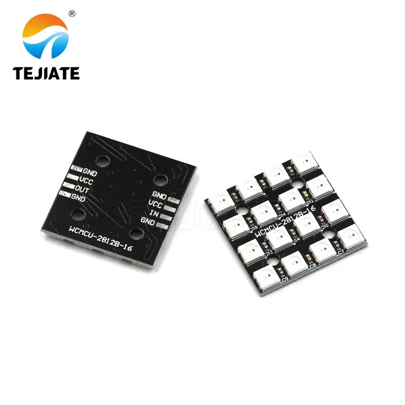 1PCS WS2812B 5050 RGB LED Built In Color Function Drive 1/4/16Bit Magic Light Development Board Module Lattice LED Modular Unit