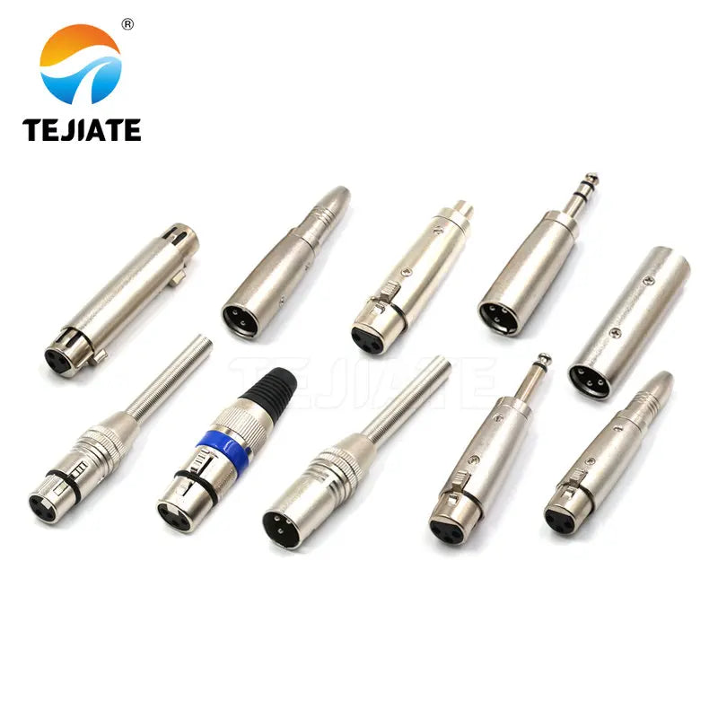 1PCS Three-core Cannon To RCA Microphone Adapter KK-JJ-JK 6.3/6.55MM Audio Connector