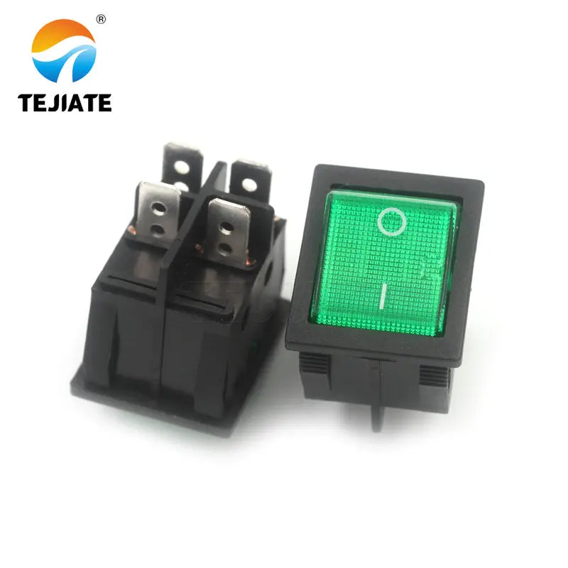 5PCS KCD4 Microswitch Boat-type Toggle Switch Reset Ship-type Seesaw Cateye Light 4/6 Feet 2/3 Gear Power Button Kit