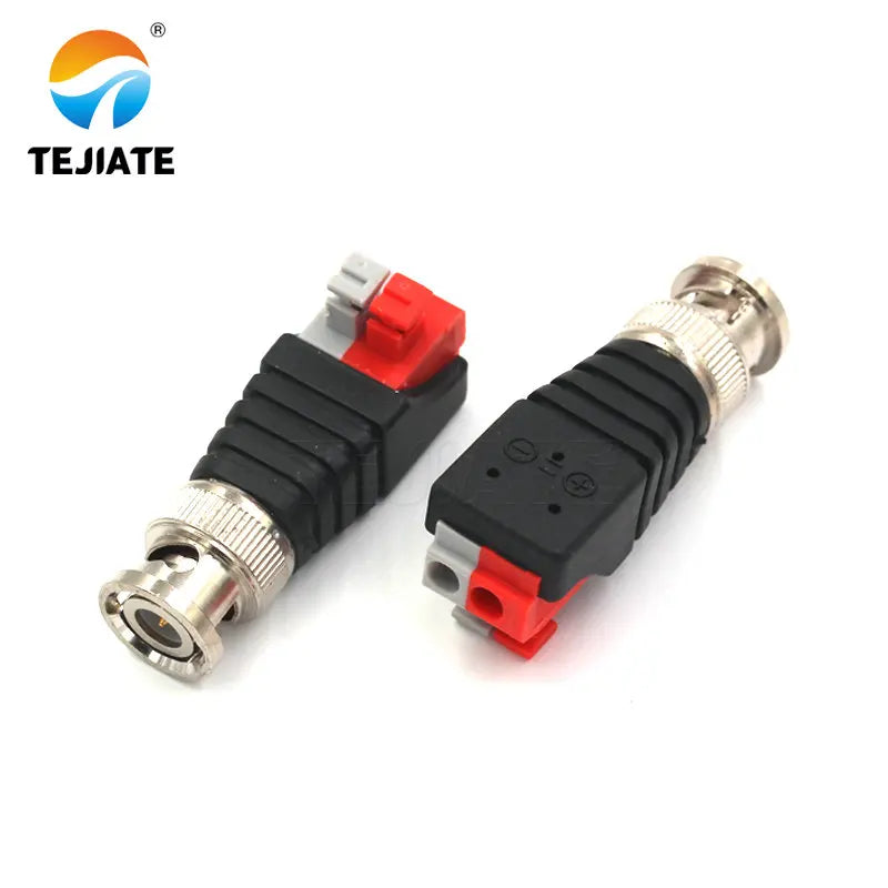 1PCS BNC Type Adapter Monitoring Camera Power Plug DC Video Connector Welding-free Male/Female Plug Press Type Socket