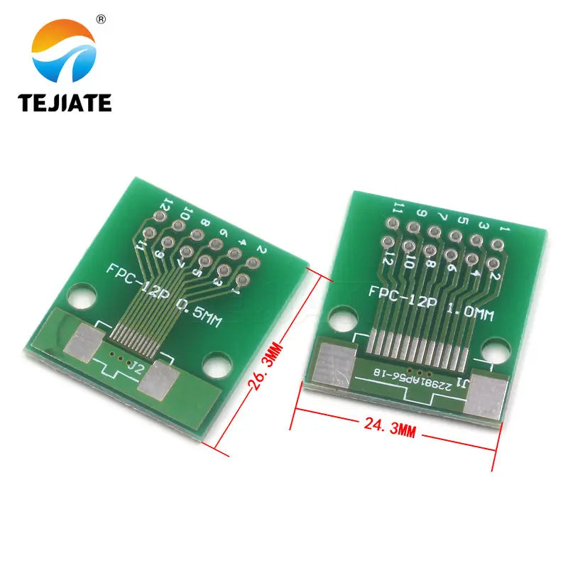 1pcs Double Side 0.5mm 1mm FFC FPC 6 8 10 12 20 30 40 50 60 Pin to 2.54mm FPC/FFC SMT Adapter Socket Plate PCB Board connector