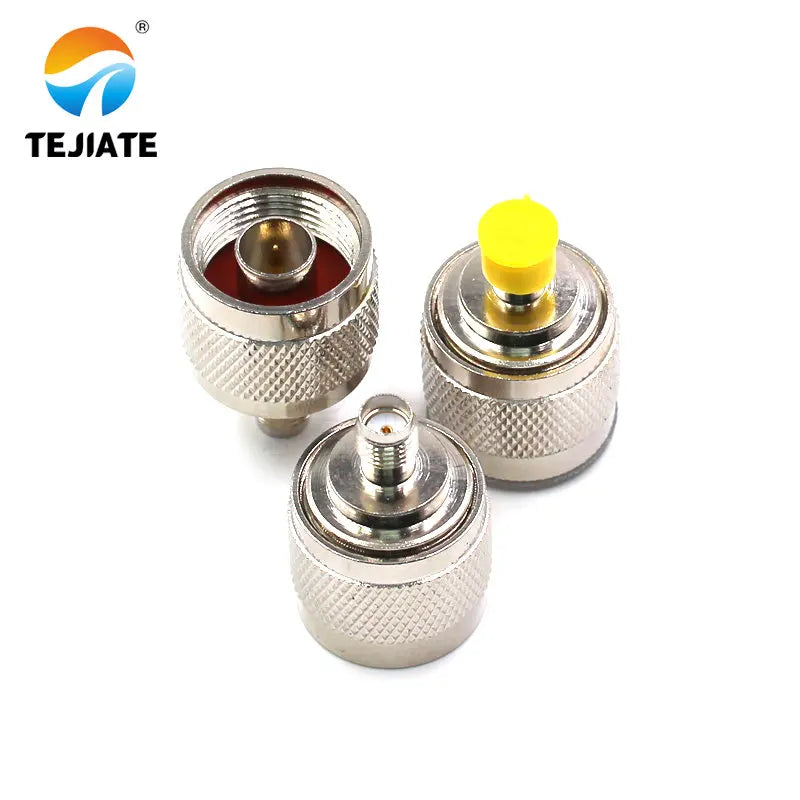 2PCS High RF Coaxial Connector N/SMA-JK Adapter N Male to SMA Female Header Nickel-Plated