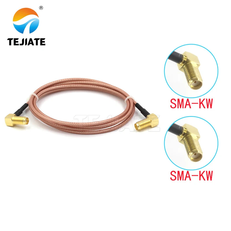1PCS TEJIATE Adapter Cable SMA To SMA Type SMA-KW Convert SMA-KW 8-90CM 1M 1.5M 2M Length Connector RG316 Wire