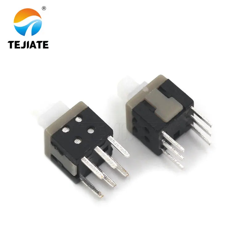 10PCS Button Switch 1/2 Row Needle Key Switch 5.8*5.8 7*7 8*8 8.5*8.5MM Self Locking/No Lock 3/6 Feet Charger Match Electronic