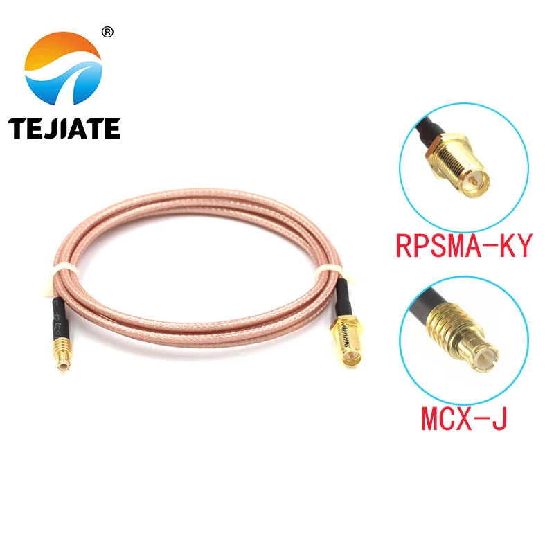 1PCS TEJIATE Adapter Cable MCX To RPSMA Type MCX-J Convert RPSMA-KY 8-90CM 1M 1.5M 2M Length Connector RG316 Wire