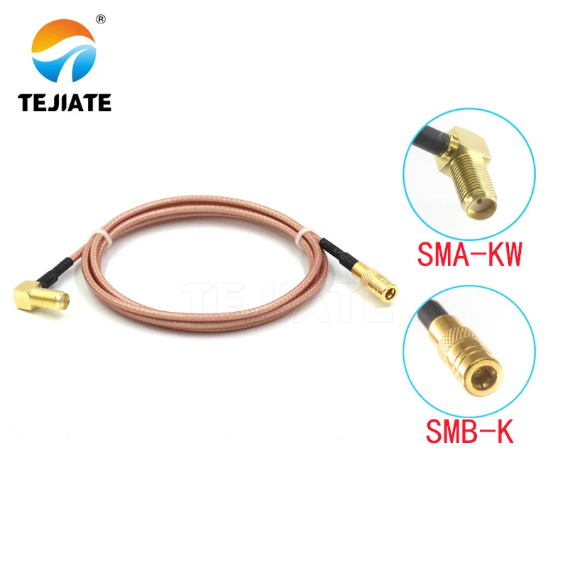 1PCS TEJIATE Adapter Cable SMB To SMA Type SMBK Convert SMAKW 8-90CM 1M 1.5M 2M Length Connector RG316 Wire