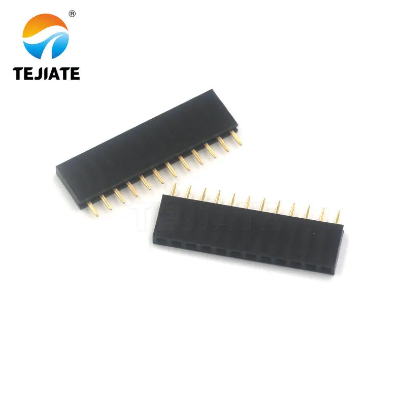 Single Row Female Header Row Female Base Pin Socket 1*2/3/4/5/6/7/8/10/12/16/20/40P Spacing 2.54MM Straight/Bent Pin