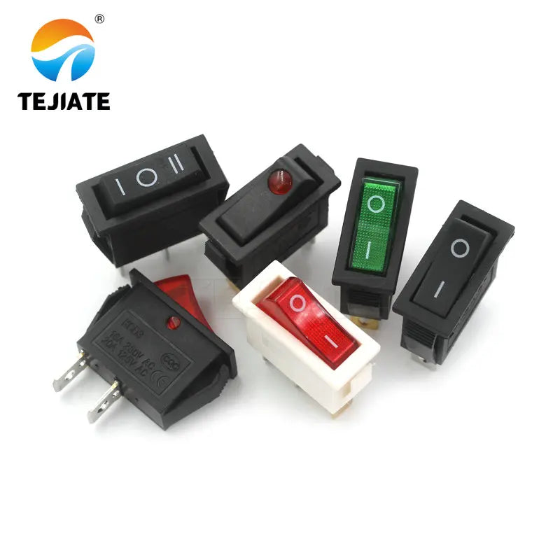 5PCS KCD3 Microswitch Electric Cooker Frying Pan Boat-type Toggle Switch Ship-type Seesaw 2/3 Feet 2/3 Gear Power Button Kit