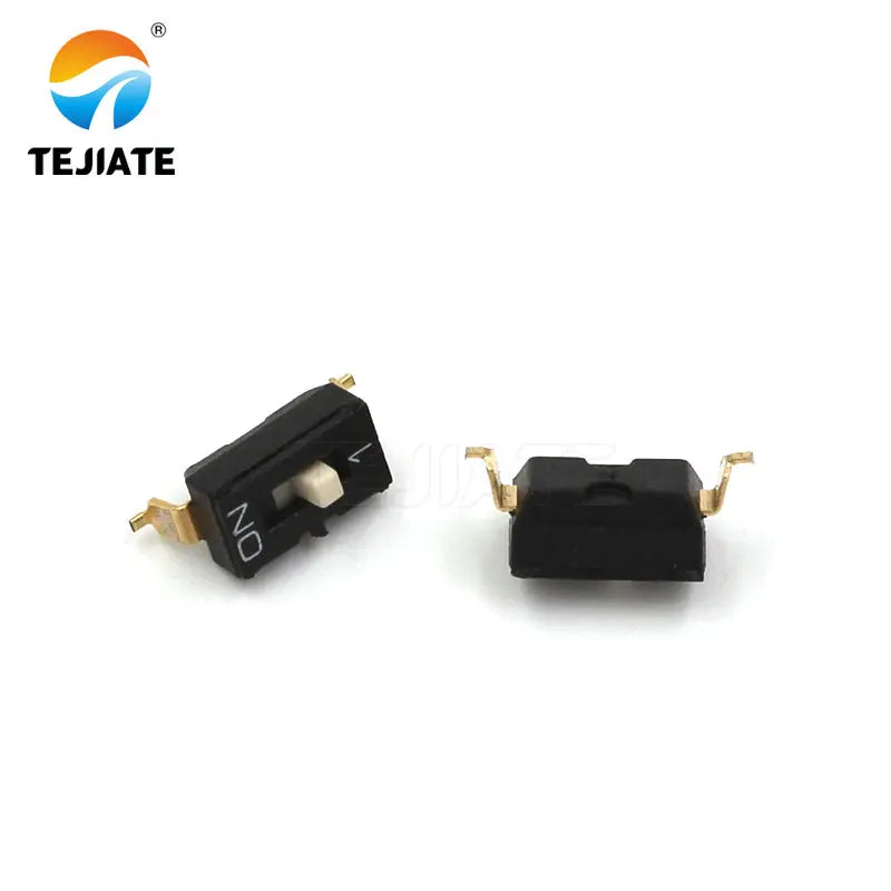 5PCS Toggle Switch Patch Flat Pulling DIP Snap 2.54MM 1/2/3/4/5/6/8/10P Black Dial Address ON / OFF