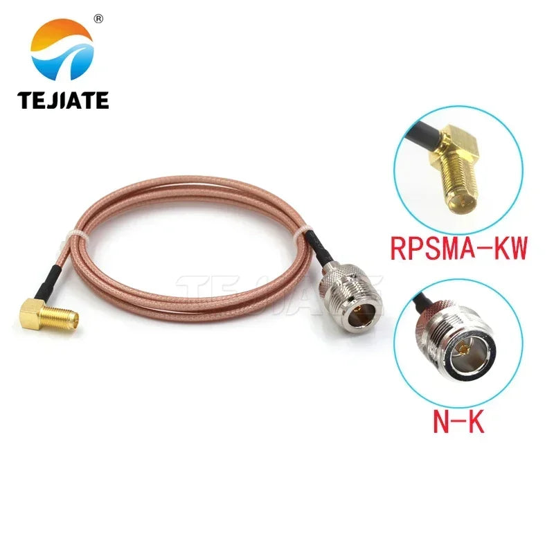 1PCS TEJIATE Adapter Cable N To SMA Type N-K Convert RPSMA-KW 8-90CM 1M 1.5M 2M Length Connector RG316 Wire