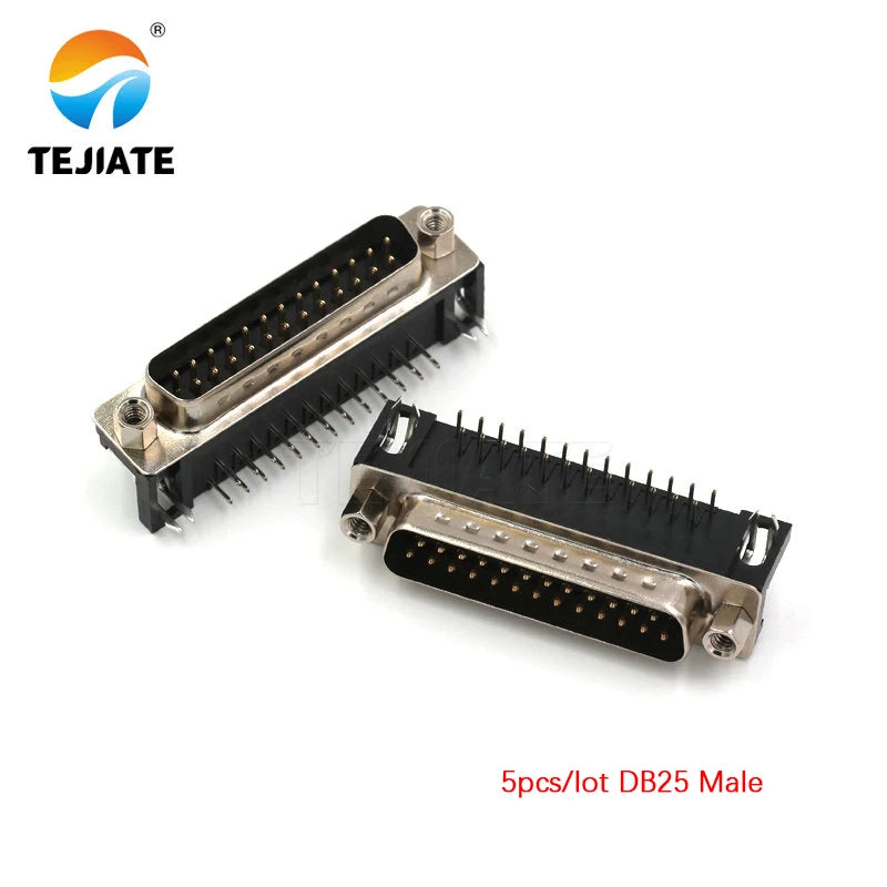 DB25 25P  Parallel Serial Port Female Male Wire Solder Connector Socket Plug VGA Adapter Plastic Metal Shell Cover
