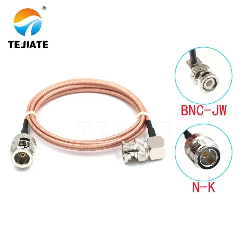 1PCS TEJIATE Adapter Cable BNC To N Type BNCJW Convert NK 8-90CM 1M 1.5M 2M Length Connector RG316 Wire