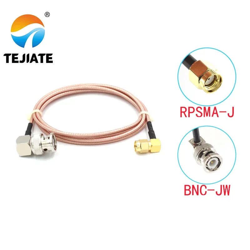 1PCS TEJIATE Adapter Cable RPSMA To BNC Type RPSMA-J Convert BNC-JW 8-90CM 1M 1.5M 2M Length Connector RG316 Wire