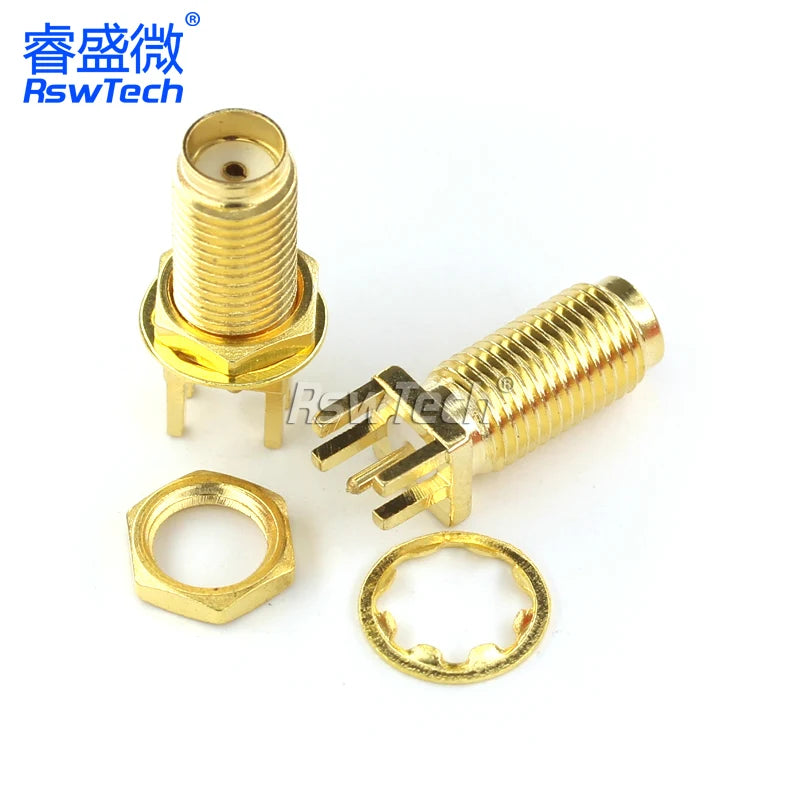1PCS SMA-KE Connerctor SMA-KWE Adapter Straight /Bent Header Square/Skew Foot Base Outer screw Inner Pin/Hole Type
