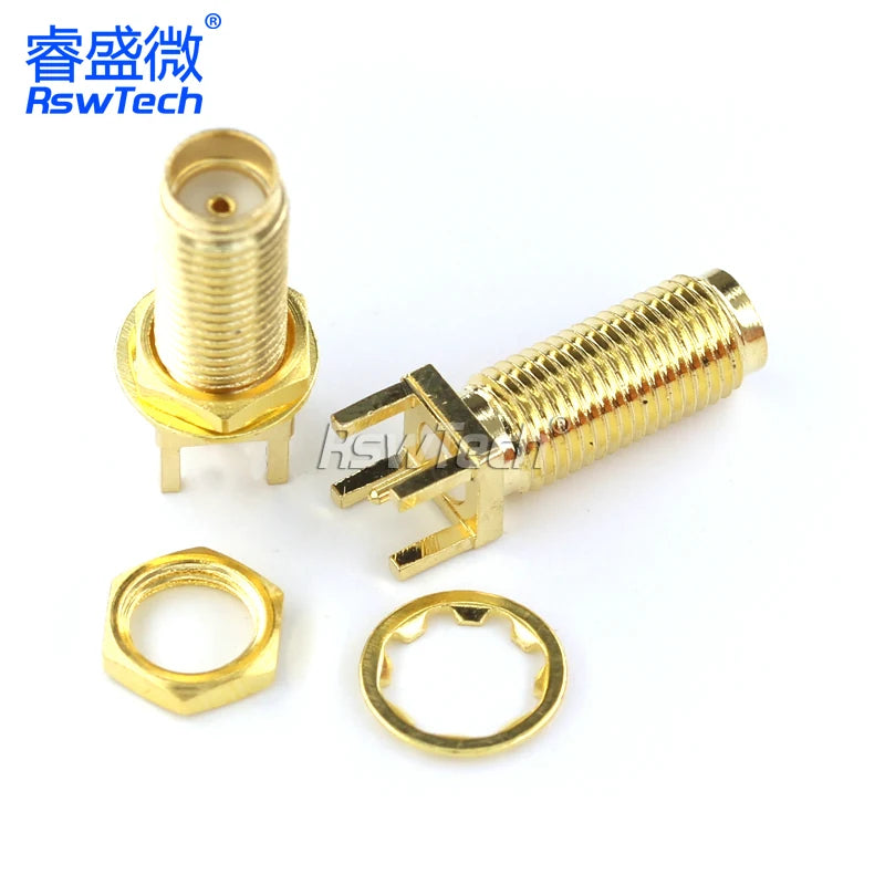 1PCS SMA-KE Connerctor SMA-KWE Adapter Straight /Bent Header Square/Skew Foot Base Outer screw Inner Pin/Hole Type
