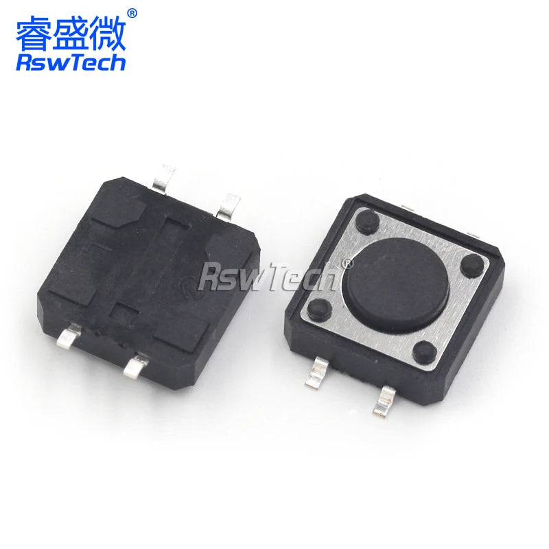 20PCS Paster-type Vertical 4 legs Touch Key Microswitch Erect 4 Foot Button Switch 12*12*4.3/5/6/8/10/13MM