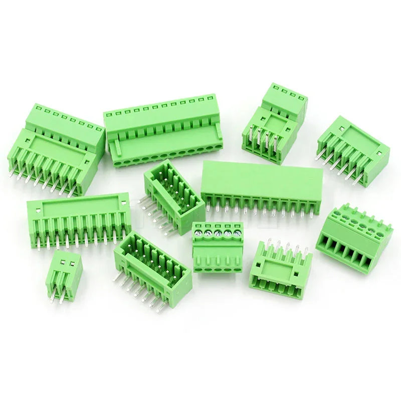 1 set of 15EDG-2.54mm small pitch screw wiring plug, terminal plug, solder socket, 2EDG complete set of 2P/3P/4P/5P/6/7/8/10/12P
