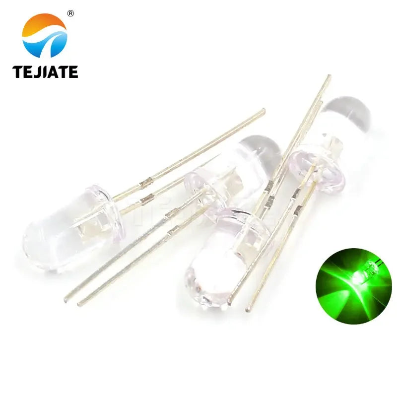 50PCS / 1Lot TEJIATE 5MM LED Lamp Full Double Color White Red Yellow Blue Green Purple Fast Response Long Using Life