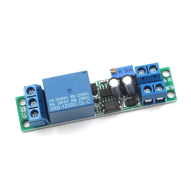 12V Delay Disconnect Relay Module 1 On Switch 5V Delay Adjustable (1-10 seconds)