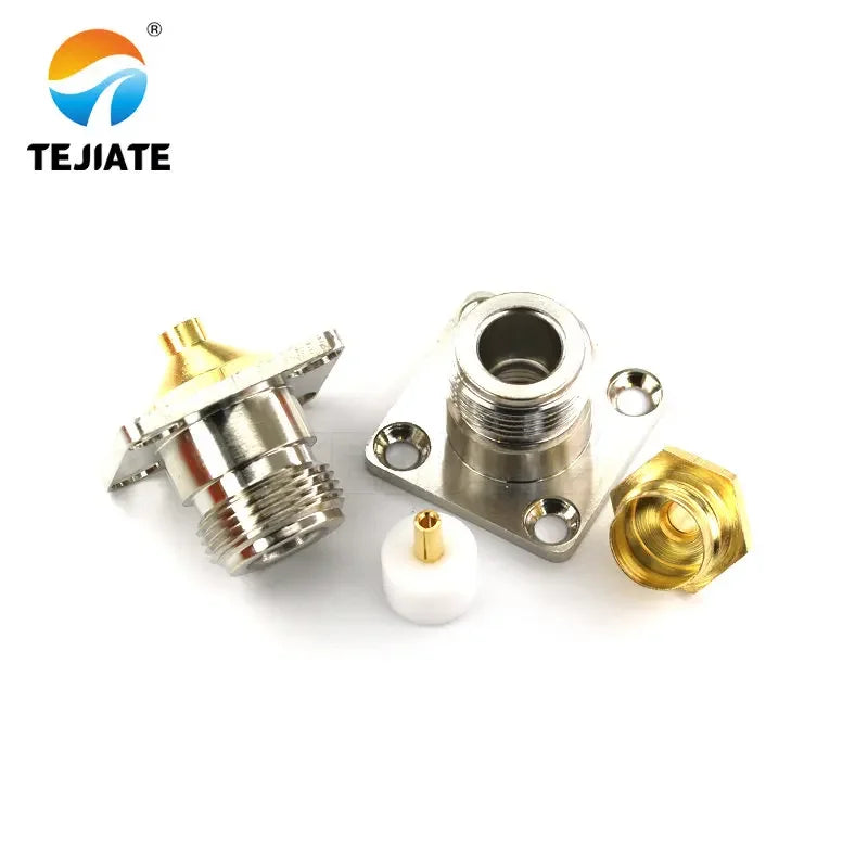 1PCS SMA RPSMA N Connector Male Header Srtaight/Bent Header Half Flexible Steel Welding Adapter Match For RG141/402