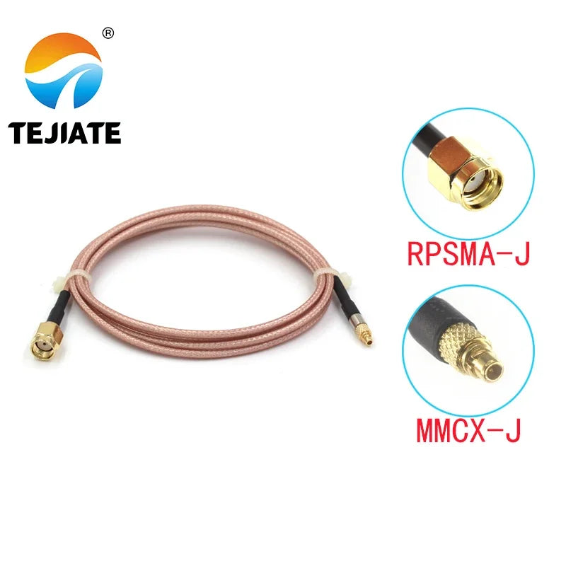 1PCS TEJIATE Adapter Cable MMCX To SMA MMCX-J Convert RPSMA-J 8-90CM 1M 1.5M 2M Length Connector RG316 Wire