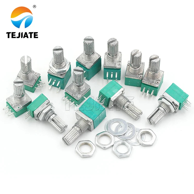 2PCS RK097NS G single double potentiometer B5K/10K/20K/50K/100K power amplifier potentiometer audio