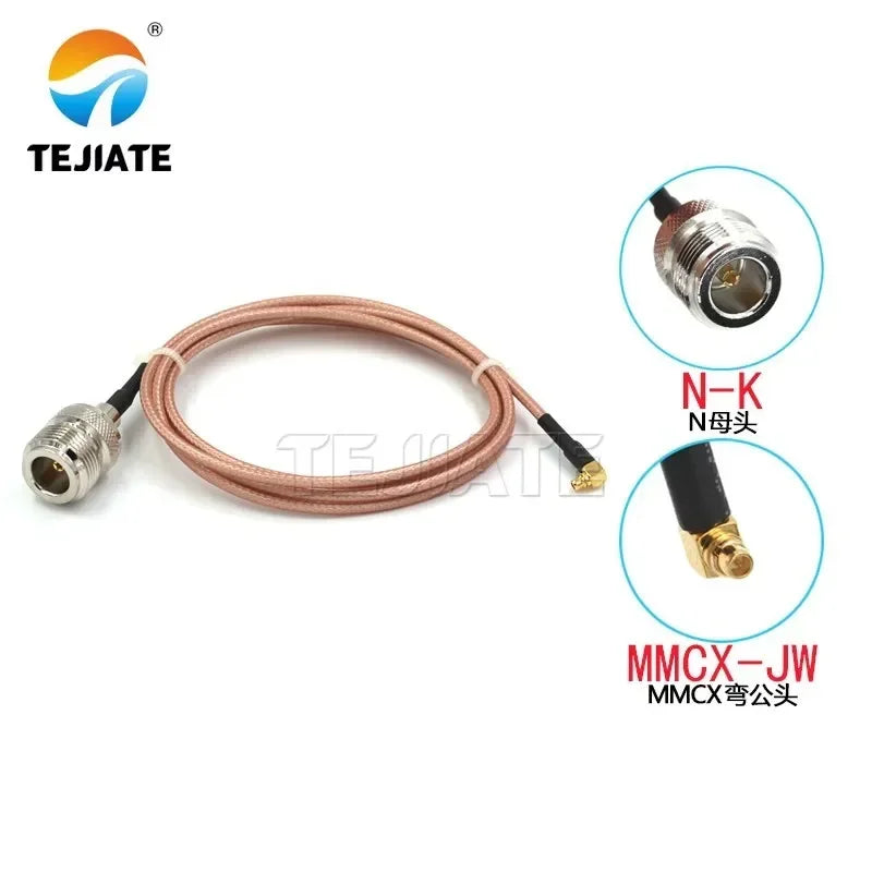 1PCS N female to MMCX adapter line MMCX-JW MMCX-J MMCX-K to N-K RF line RG316 coaxial line impedance 50 ohms
