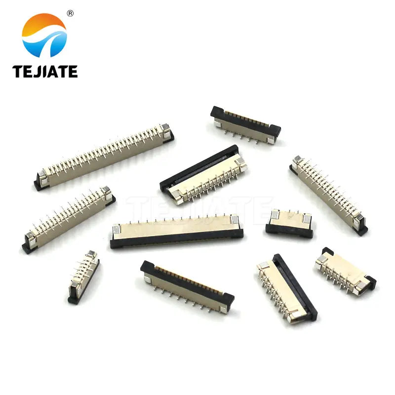 10PCS FPC connector FFC cable socket 1.0mm vertical SMT with locking buckle 4P6P8P10P12P14P16P18P20P24P28P