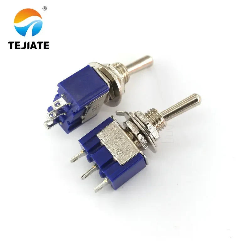 5pcs/lot Mini MTS-103 3-Pin SP3T ON-OFF-ON 6A 125V 3A250VAC Toggle Switches Good Quality