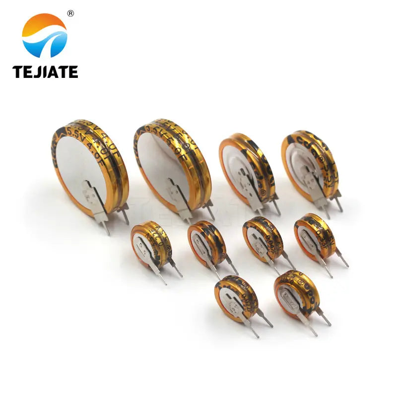 2PCS 5.5V 4F H Style Horizontal Super Capacitor Farah Capacitor Double Layer Capacitor Low ESR Fast Charge Long Life