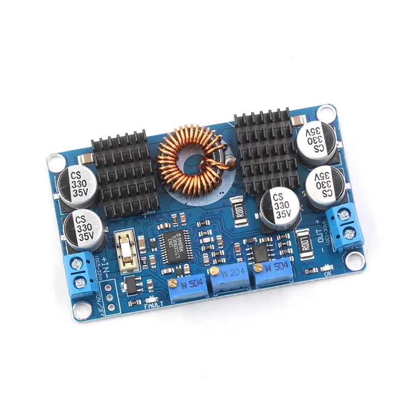 LTC3780 boost-buck adjustable power supply board with constant voltage and current for solar and automatic charging