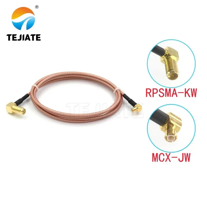 1PCS TEJIATE Adapter Cable MCX To RPSMA Type MCX-JW Convert RPSMA-KW 8-90CM 1M 1.5M 2M Length Connector RG316 Wire