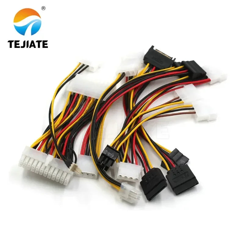 1PCS SATA-IDE Power Wire 1-to-2 Type 4P-4/6P Mainboard SSD Graphics card Connecting Line
