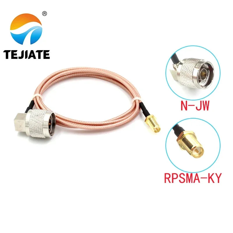 1PCS TEJIATE Adapter Cable N To RPSMA Type N-JW Convert RPSMA-KY 8-90CM 1M 1.5M 2M Length Connector RG316 Wire