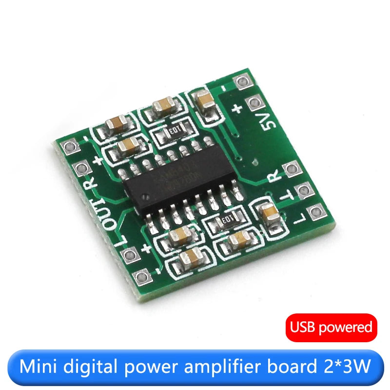 Miniature digital power amplifier board 2*3W Class D PAM8403 power amplifier module 2.5~5V power amplifier board can be powered