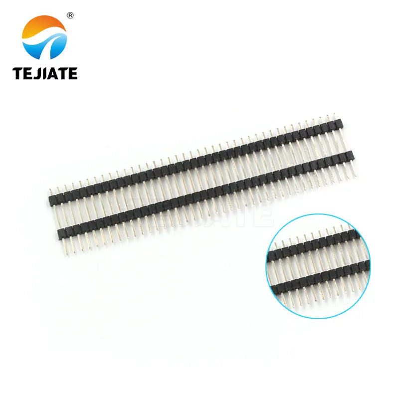 2PCS double-layer row needle single row 2.54mm double row 2 * 40p 1x40pin double plastic row needle length 21/23/30mm
