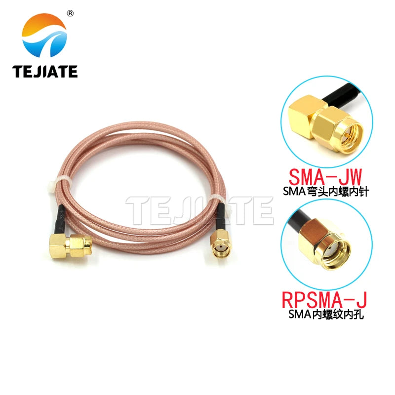 1PCS RG316 RF connection jumper RPSMA-JW SMA male inner hole to SMA bent male inner needle inner hole