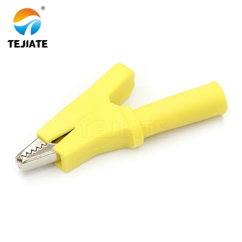 Pure copper battery clip crocodile clip wire clip medium with 4mm jack high voltage full sheath test clip 30A