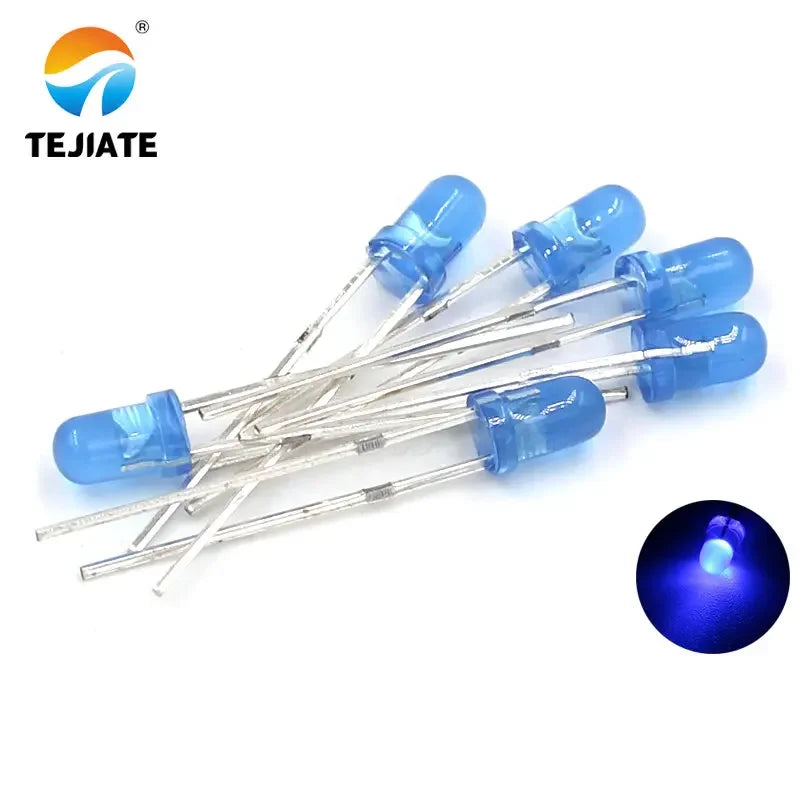 50PCS / 1Lot TEJIATE 3MM LED Light Bead White Red Yellow Blue Green Full Color High Brightness  Low Power Consume Fast Response