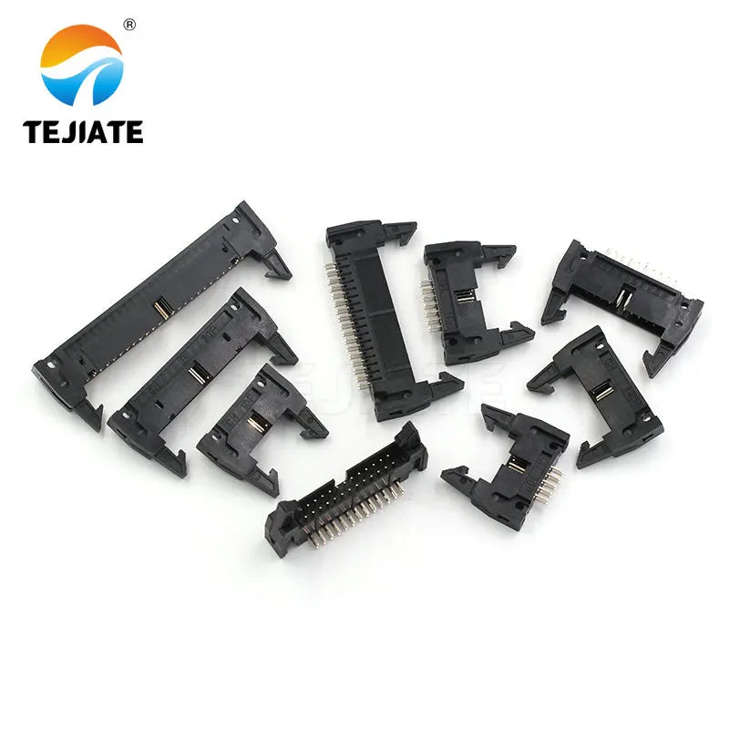 5PCS simple horn socket straight pin/curved pin spacing 2.54mm DC2-10P/14P/16P/20P/26P/30P/34P/40P/50P/hook buckle