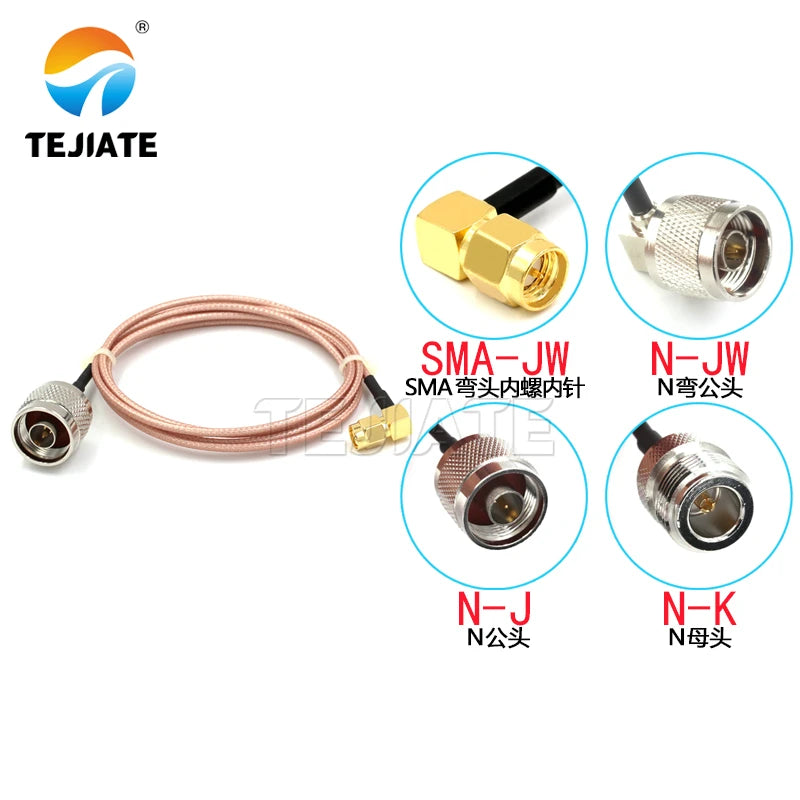 1PCS SMA-JW to N connecting cable SMA bent male to N adapter cable N-JW N-J N-K to SMA RF316 RF cable