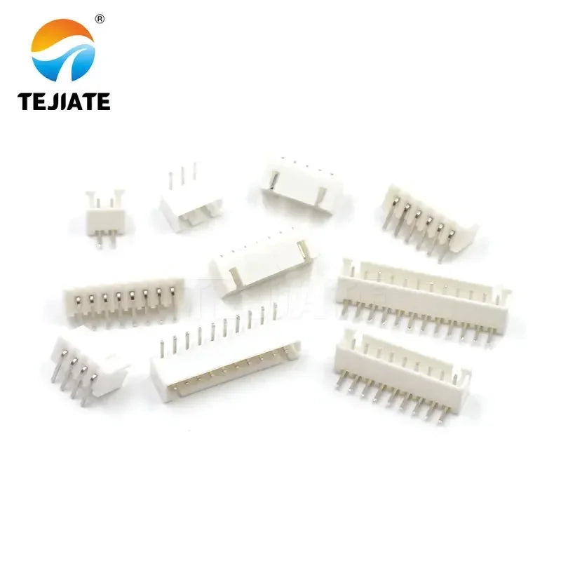 50PCS Bent Pin Holder Connection Terminal XH2.54 2/3/4/5/6/7/8/9/10/12P 2.54mm Spacing 90° Connector Electronic Adapter White